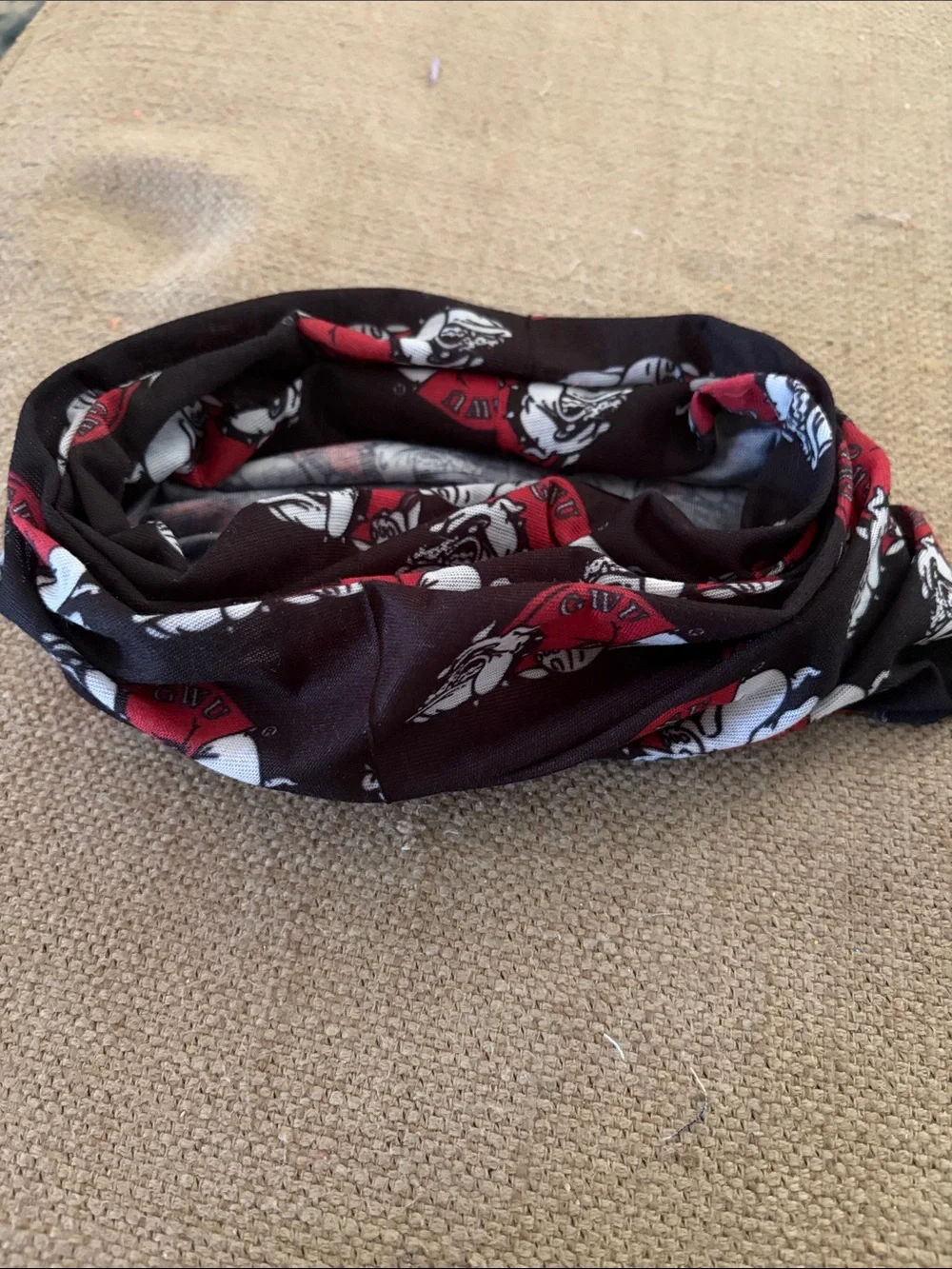 Gardner Webb Black & Red Bulldog Face Mask - Tube Scarf Neck Gaiter
